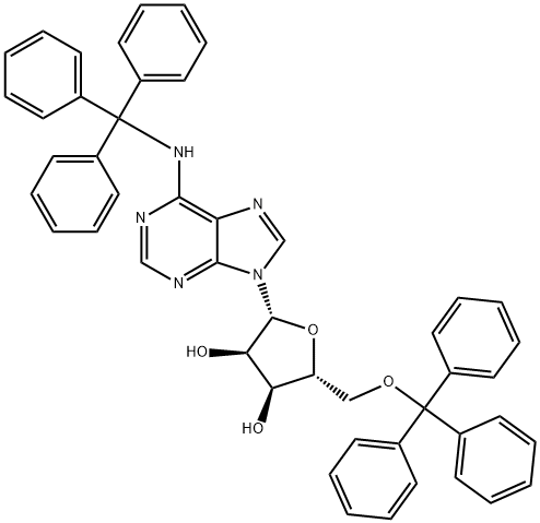 N,5'-O-디트리틸아데노신 구조식 이미지