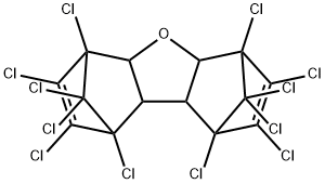 1,2,3,4,6,7,8,9,10,10,11,11-dodecachloro-1,4,4a,5a,6,9,9a,9b-octahydro-1,4:6,9-dimethanodibenzofuran 구조식 이미지