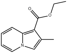 2-메틸-1-인돌리진카르복실산에틸에스테르 구조식 이미지