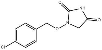 1-[(4-클로로페닐)메톡시]이미다졸리딘-2,4-디온 구조식 이미지