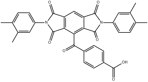 4-(2,6-bis(3,4-diMethylphenyl)-1,3,5,7-tetraoxo-1,2,3,5,6,7-hexahydropyrrolo[3,4-f]isoindole-4-carbonyl)benzoic acid Structure