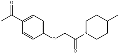 4'-[[2-(4-메틸피페리디노)-2-옥소에틸]옥시]아세토페논 구조식 이미지