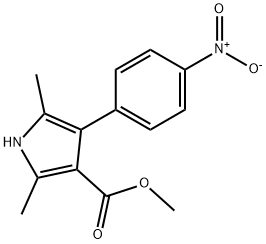 1H-Pyrrole-3-carboxylicacid,2,5-dimethyl-4-(4-nitrophenyl)-,methylester(9CI) Structure