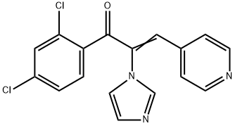 2-Propen-1-one,  1-(2,4-dichlorophenyl)-2-(1H-imidazol-1-yl)-3-(4-pyridinyl)- Structure