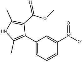 1H-Pyrrole-3-carboxylicacid,2,5-dimethyl-4-(3-nitrophenyl)-,methylester(9CI) 구조식 이미지