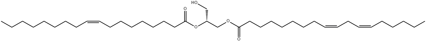 1-LINOLEOYL-2-OLEOYL-SN-GLYCEROL Structure