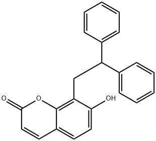 8-(2,2-Diphenylethyl)-7-hydroxy-2H-1-benzopyran-2-one 구조식 이미지