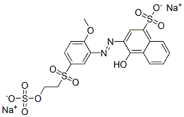 disodium 4-hydroxy-3-[[2-methoxy-5-[[2-(sulphonatooxy)ethyl]sulphonyl]phenyl]azo]naphthalenesulphonate 구조식 이미지