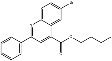 부틸6-브로모-2-페닐-4-퀴놀린카르복실레이트 구조식 이미지