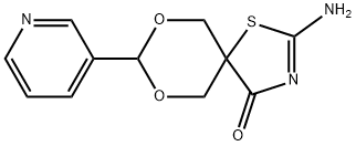 2-AMINO-8-PYRIDIN-3-YL-7,9-DIOXA-1-THIA-3-AZA-SPIRO[4.5]DEC-2-EN-4-ONE 구조식 이미지