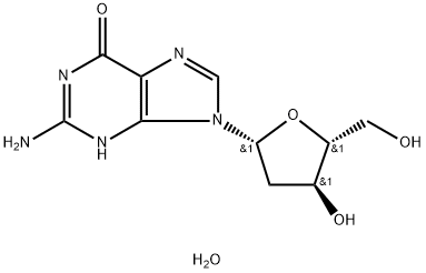 2'-Deoxyguanosine monohydrate 구조식 이미지