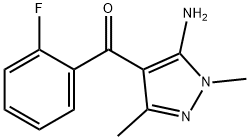 (5-아미노-1,3-디메틸피라졸-4-일)-(2-플루오로페닐)메탄온 구조식 이미지