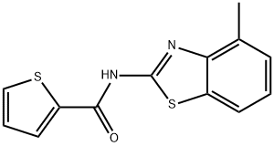 2-티오펜카르복사미드,N-(4-메틸-2-벤조티아졸릴)- 구조식 이미지