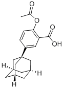 3-ADAMANTAN-1-YL-6-ACETOXYBENZOIC ACID 구조식 이미지