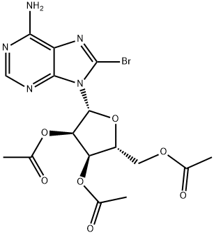 2',3',5'-TRI-O-ACETYL-8-BROMOADENOSINE Structure