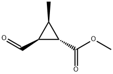 시클로프로판카르복실산,2-포르밀-3-메틸-,메틸에스테르,(1S,2S,3R)-(9CI) 구조식 이미지