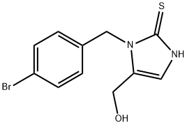 1-(4-브로모벤질)-2-머캅토-5-하이드록시메틸리미다졸 구조식 이미지