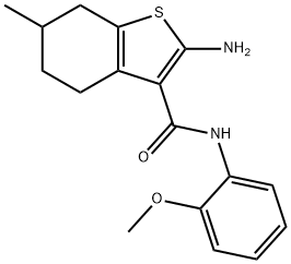 2-AMINO-N-(2-METHOXYPHENYL)-6-METHYL-4,5,6,7-TETRAHYDRO-1-BENZOTHIOPHENE-3-CARBOXAMIDE Structure