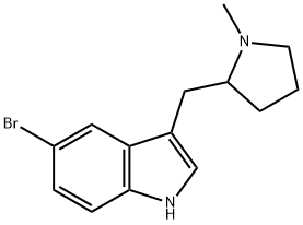 5-broMo-3-((1-Methylpyrrolidin-2-yl)Methyl)-1H-indole 구조식 이미지