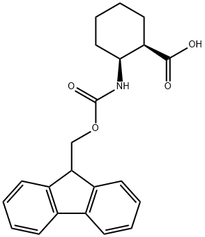 (1R,2S)-FMOC-2-아미노시클로헥산카르복시산 구조식 이미지