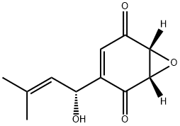 (1S,6R)-3-[(R)-1-Hydroxy-3-methyl-2-butenyl]-7-oxabicyclo[4.1.0]hept-3-ene-2,5-dione 구조식 이미지