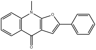 Furo[2,3-b]quinolin-4(9H)-one,  9-methyl-2-phenyl- 구조식 이미지