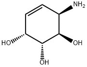 4-Cyclohexene-1,2,3-triol, 6-amino-, (1R,2R,3R,6R)- (9CI) 구조식 이미지