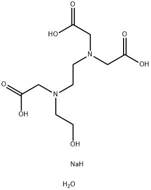 N-(2-HYDROXYETHYL)ETHYLENEDIAMINETETRAACETIC ACID, TRISODIUM SALT HYDRATE Structure