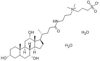 3-[(3-Cholamidopropyl)dimethylammonio]-1-propanesulfonate monohydrate 구조식 이미지