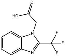 (2-트리플루오로메틸-벤조이미다졸-1-YL)-아세트산 구조식 이미지