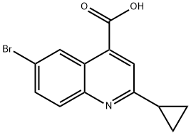 6-BROMO-2-CYCLOPROPYL-QUINOLINE-4-CARBOXYLIC ACID Structure