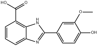 2-(4-HYDROXY-3-METHOXY-PHENYL)-1H-BENZOIMIDAZOLE-4-CARBOXYLIC ACID 구조식 이미지