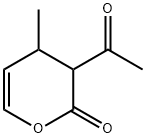 2H-Pyran-2-one, 3-acetyl-3,4-dihydro-4-methyl- (9CI) Structure