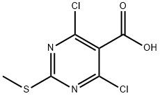 4,6-DICHLORO-2-(METHYLTHIO)PYRIMIDINE-5-CARBOXYLIC ACID 구조식 이미지