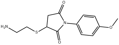 3-(2-AMINO-ETHYLSULFANYL)-1-(4-METHOXY-PHENYL)-PYRROLIDINE-2,5-DIONE 구조식 이미지