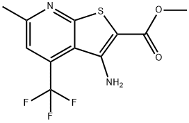 methyl 3-amino-6-methyl-4-(trifluoromethyl)thieno[2,3-b]pyridine-2-carboxylate Structure