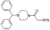 3-[4-(디페닐메틸)피페라진-1-일]-3-옥소프로판니트릴 구조식 이미지