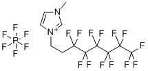 1H-Imidazolium, 1-methyl-3-(3,3,4,4,5,5,6,6,7,7,8,8,8-tridecafluorooctyl)-, hexafluorophosphate(1-) (1:1) Structure