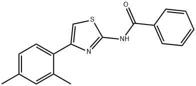N-[4-(2,4-Dimethylphenyl)-2-thiazolyl]benzamidehydrochloride 구조식 이미지