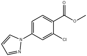 메틸2-클로로-4-(1H-피라졸-1-일)벤조에이트 구조식 이미지