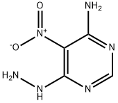 6-히드라지닐-5-니트로-피리미딘-4-아민 구조식 이미지