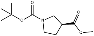 (S)-1-Boc-pyrrolidine-3-carboxylic acid methyl ester 구조식 이미지