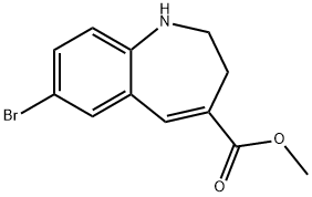 METHYL 7-BROMO-2,3-DIHYDRO-1H-1-BENZAZEPINE-4-CARBOXYLATE Structure