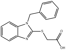 (1-BENZYL-1 H-BENZOIMIDAZOL-2-YLSULFANYL)-ACETIC ACID Structure
