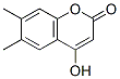 4-하이드록시-6,7-디메틸쿠마린 구조식 이미지