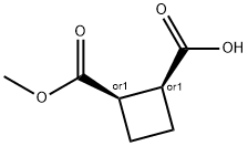 (1R,2S)-rel-1,2-Cyclobutanedicarboxylic acid, 1-Methyl ester Structure