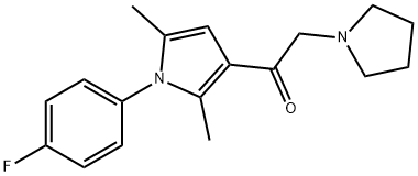 1-[1-(4-Fluorophenyl)-2,5-dimethyl-1H-pyrrol-3-yl]-2-(1-pyrrolidinyl)ethanone Structure