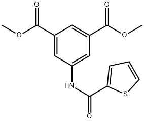 1,3-Benzenedicarboxylic acid,5-[(2-thienylcarbonyl)amino]-,dimethyl ester Structure