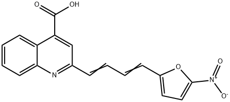 2-[4-(5-Nitro-2-furyl)-1,3-butadienyl]-4-quinolinecarboxylic acid Structure