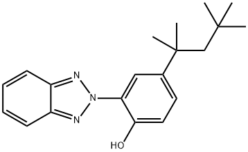 2-(2H-벤조트리아졸-2-일)-4-(1,1,3,3-테트라메틸부틸)페놀 구조식 이미지